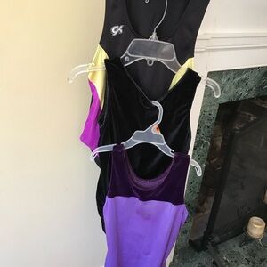 Bundle of 3 Teen / Women’s Gymnastic Leotards Size Medium Adult